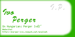 ivo perger business card